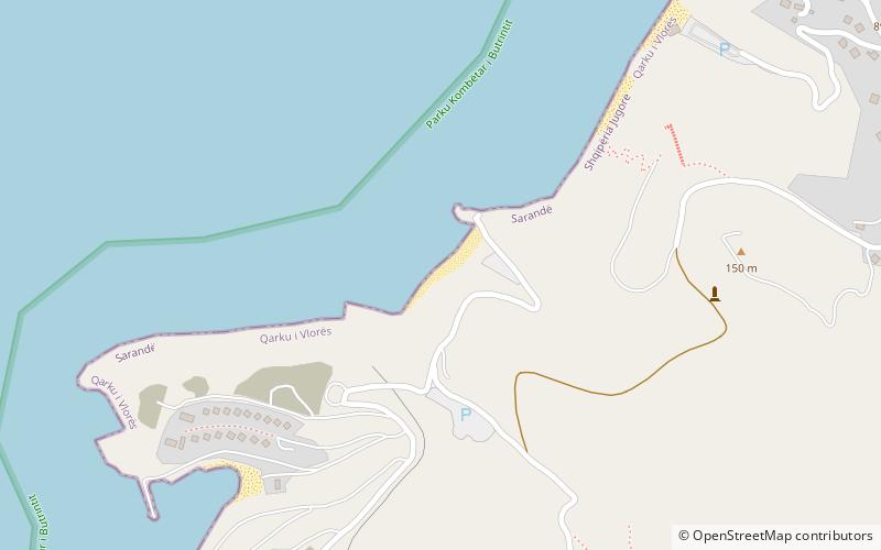 Pulebardha Beach location map