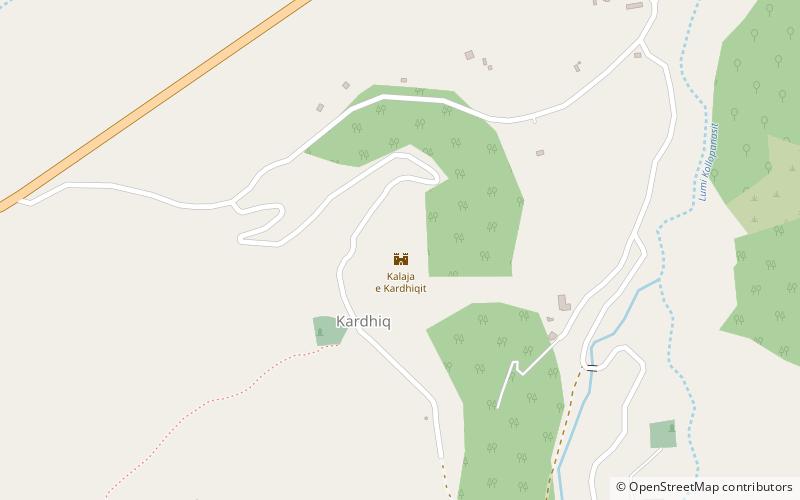 Kardhiq Castle location map