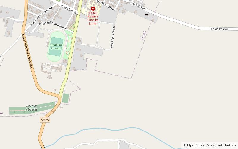 erseke stadium erseka location map