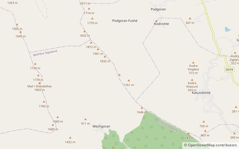 Mount Trebeshinë location map