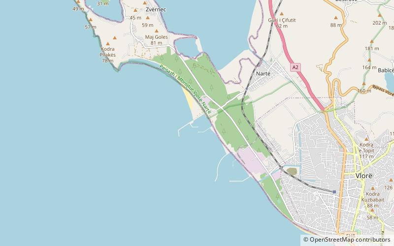 Fishing port of Vlorë location map