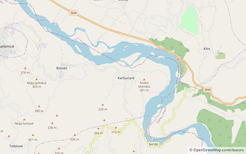 karbunare vlore location map