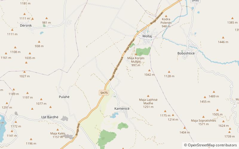 Kamenica Tumulus location map