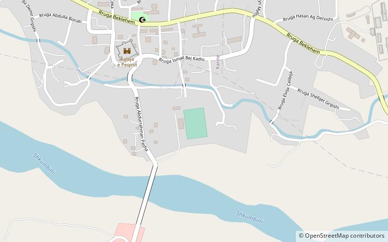 shkumbini stadium location map