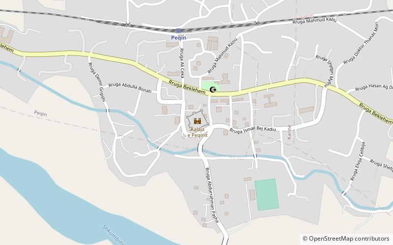 Peqin Castle location map