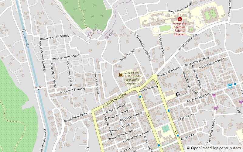 Aleksandër Xhuvani University of Elbasan location map