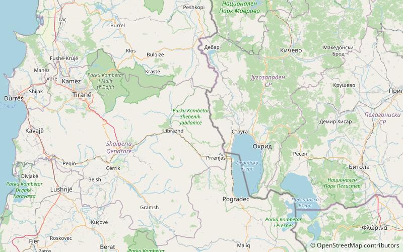 Shebenik location map