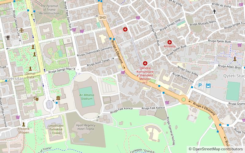 elbasan street tirana location map