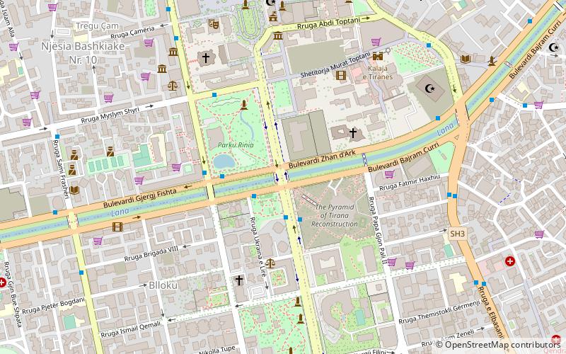Dëshmorët e Kombit Boulevard location map