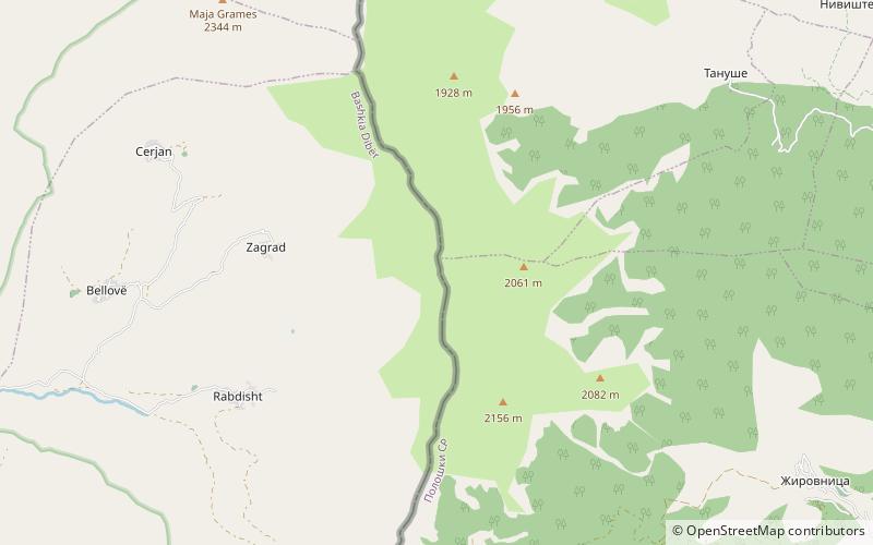 ploca mountain location map