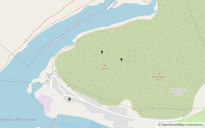 Vau i Dejës Castle location map