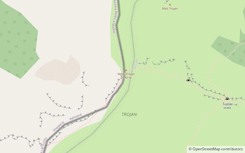 Trojan Mountain location map