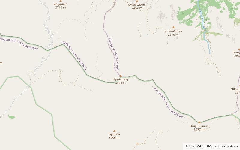 Aramazd mountains location map