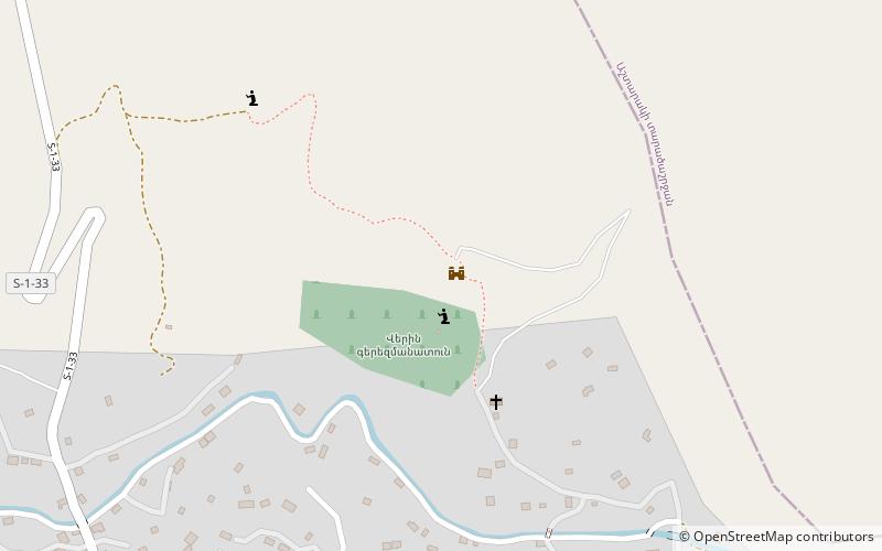 Kosh fortress and churches location map