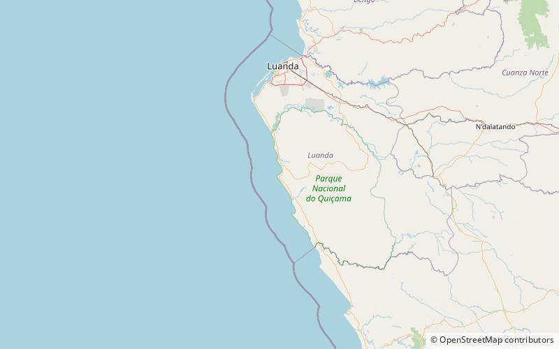 cabo ledo quicama national park location map