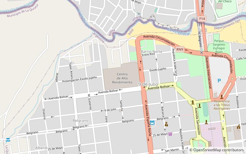 centro de alto rendimiento la quiaca location map
