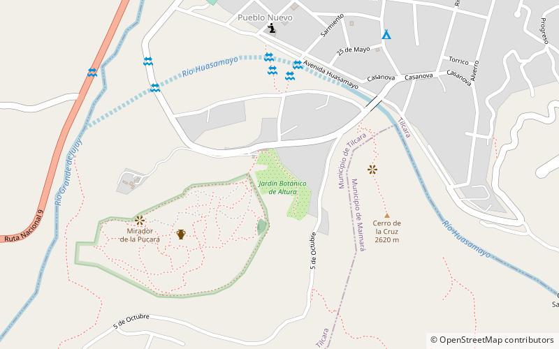 el jardin botanico tilcara location map