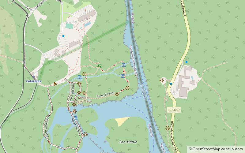 circuito inferior park narodowy iguazu location map