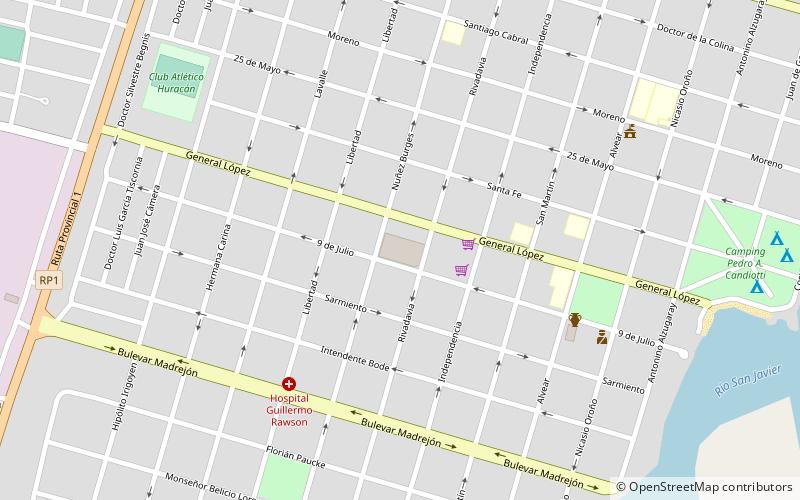 sede club atletico huracan san javier location map