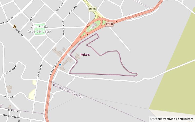pekos villa carlos paz location map