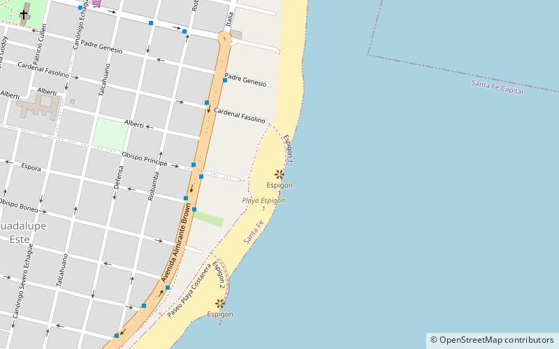 playa espigon 1 santa fe location map