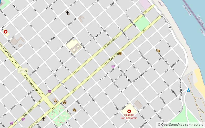 América Shopping location map