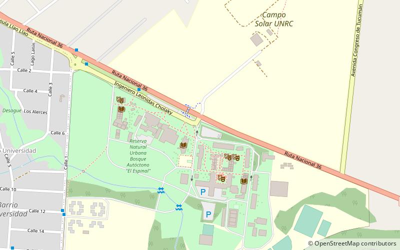 Universidad Nacional de Río Cuarto location map