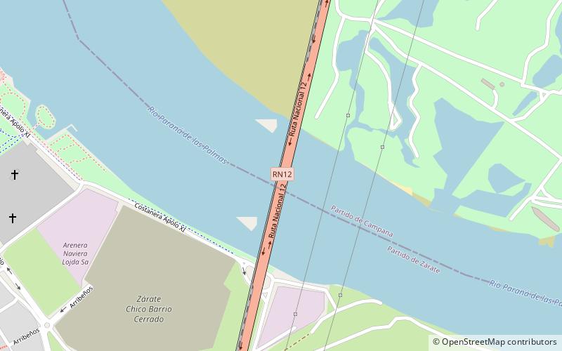 Zárate–Brazo Largo Bridge location map