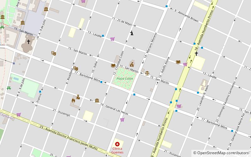 plaza colon lujan location map