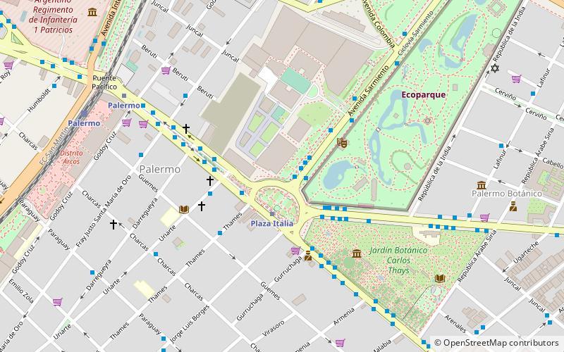 Plaza Italia location map