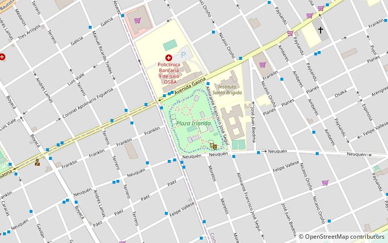 Plaza Irlanda location map