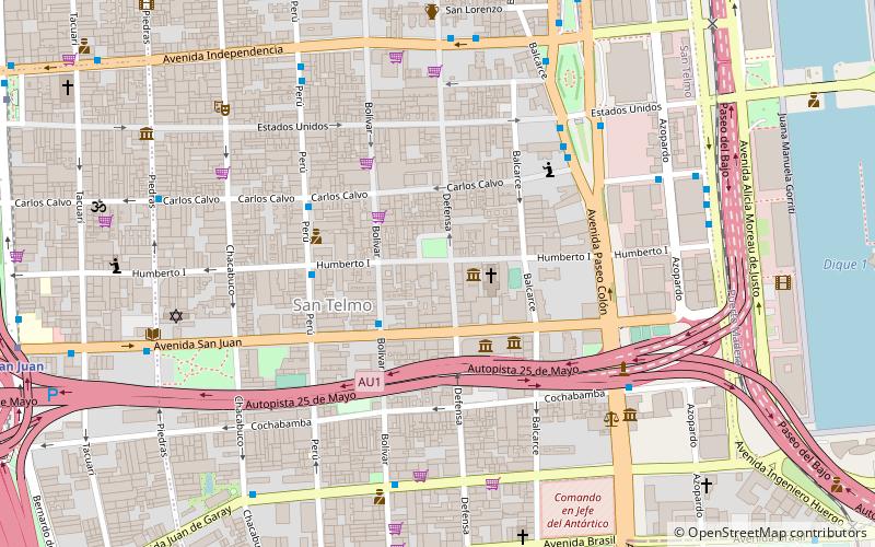 Calle Defensa location map