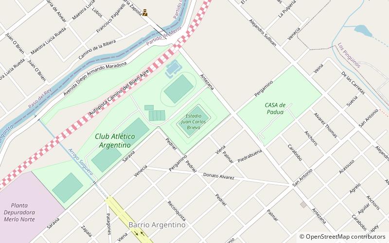 Estadio del Argentino de Merlo location map