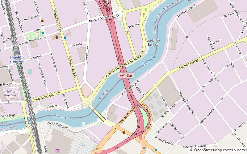 New Pueyrredón Bridge location map