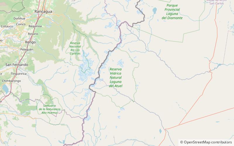 Caldera del Atuel location map
