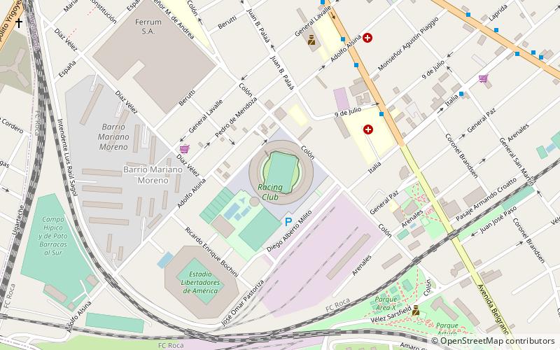 Estadio Presidente Perón location map