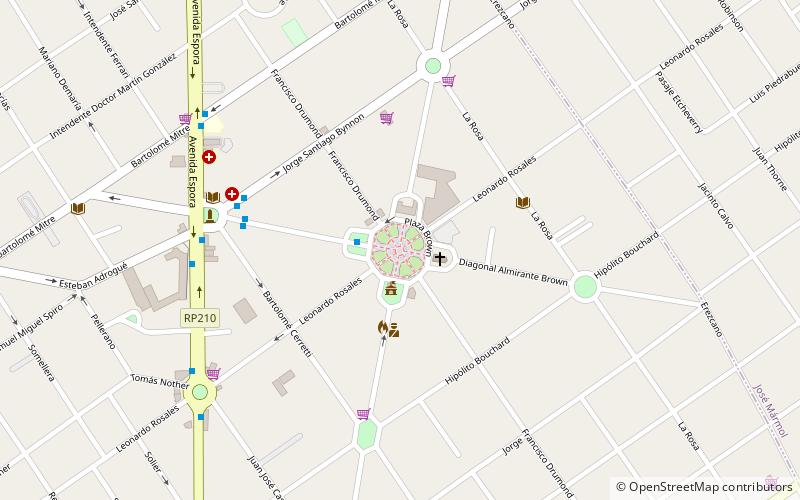 plaza almirante brown adrogue location map