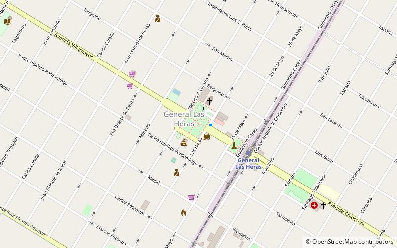 General Las Heras location map