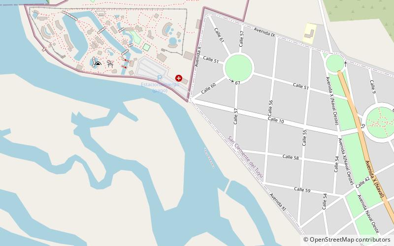 puerto san clemente san clemente del tuyu location map