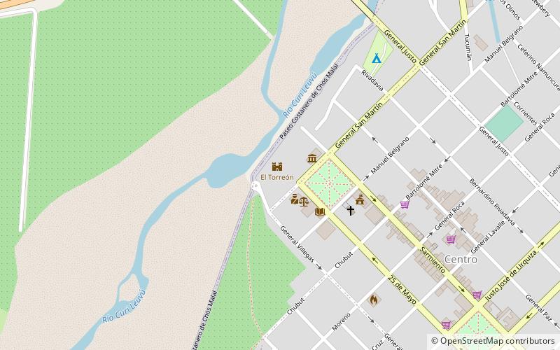 el torreon chos malal location map