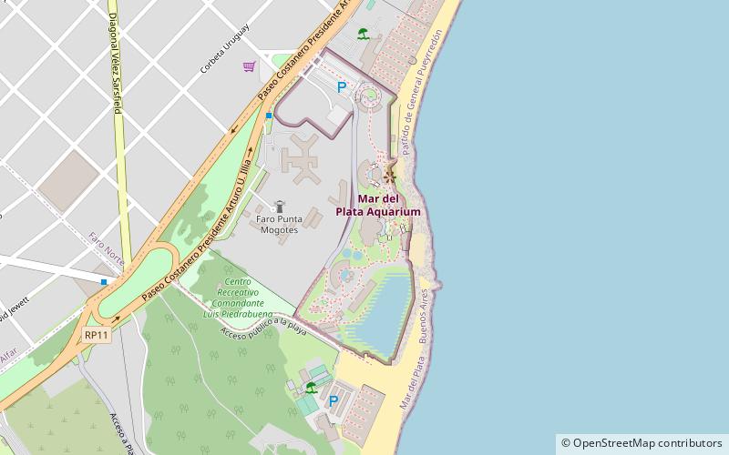 Mar del Plata Aquarium location map