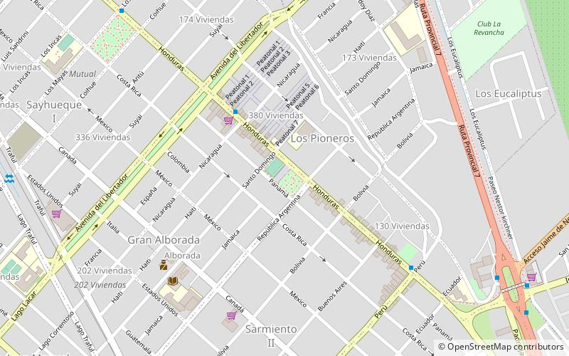 plaza los pioneros centenario location map