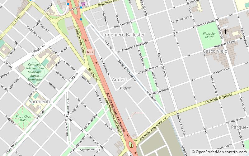 Centenario location map