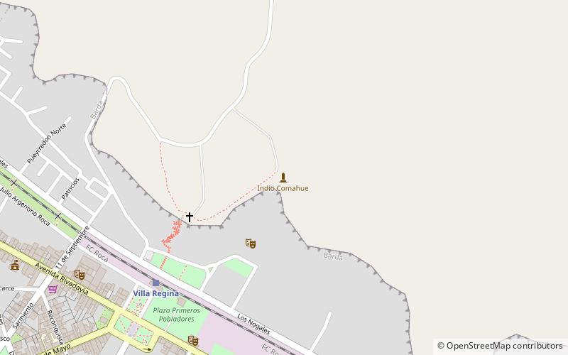 Indio Comahue Monument location map