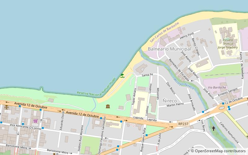 playa centenario bariloche location map