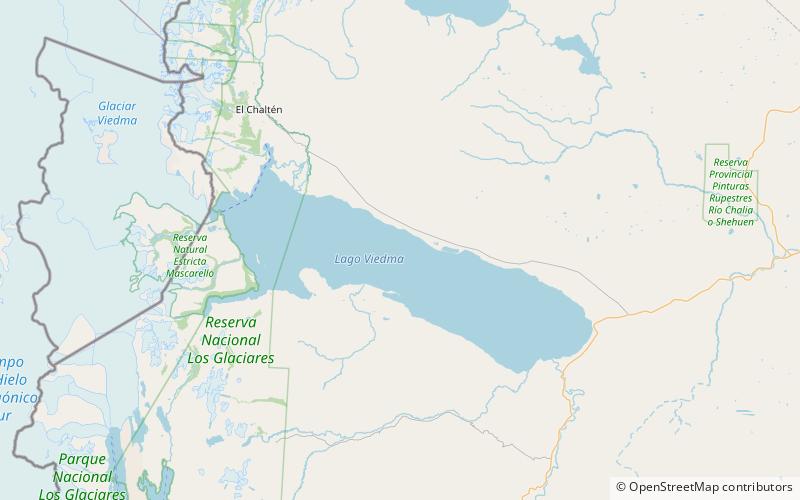 Viedma Lake location map