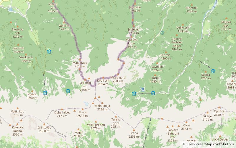 Mrzla gora location map