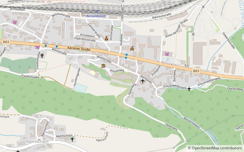 Klosterruine Arnoldstein location map