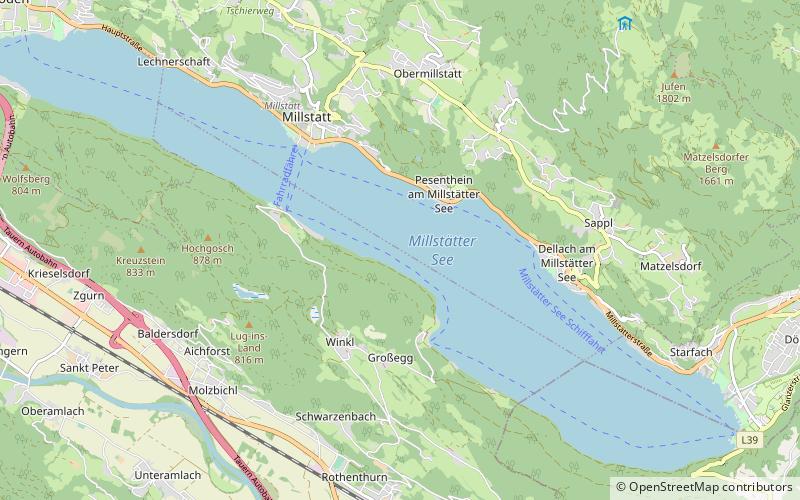 Lac Millstätter location map