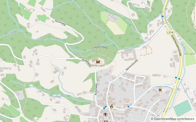 Ruine Ligist location map